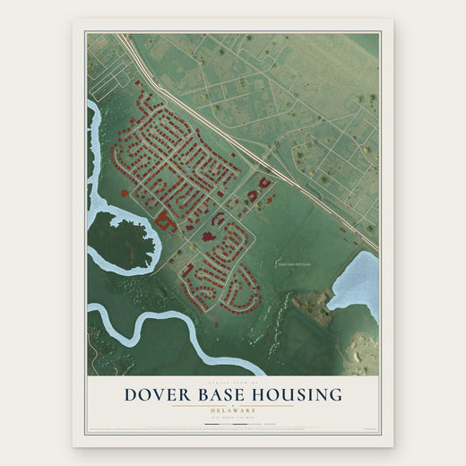 Dover Base Housing, Delaware map print, the full design