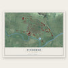 Finderne, New Jersey map print, the full design