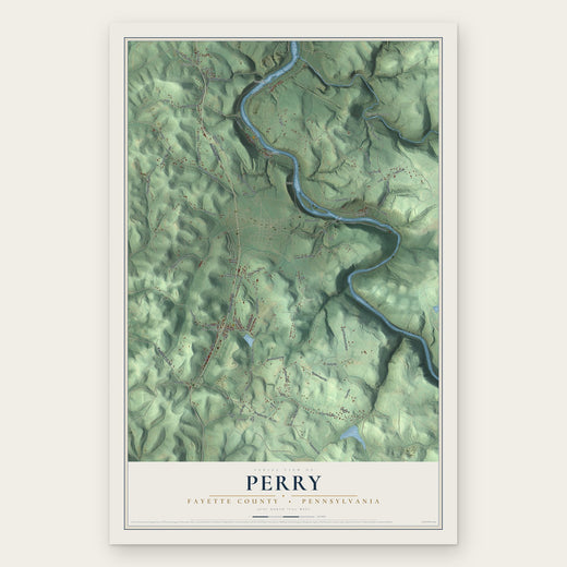 Perry, Fayette County, Pennsylvania map print, the full design