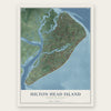 Hilton Head Island, South Carolina map print, the full design