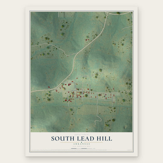 South Lead Hill, Arkansas map print, the full design