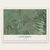 Santaquin, Utah map print, the full design