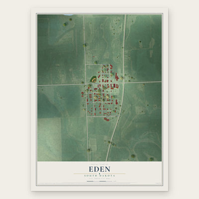Eden, South Dakota map print, the full design