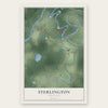 Sterlington, Louisiana map print, the full design