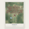 Kerman, California map print, the full design