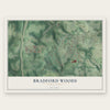 Bradford Woods, Pennsylvania map print, the full design