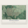 Peyton Forest, Georgia map print, the full design