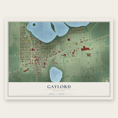 Gaylord, Minnesota map print, the full design