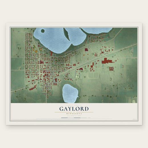 Gaylord, Minnesota map print, the full design