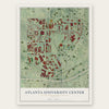 Atlanta University Center, Georgia map print, the full design