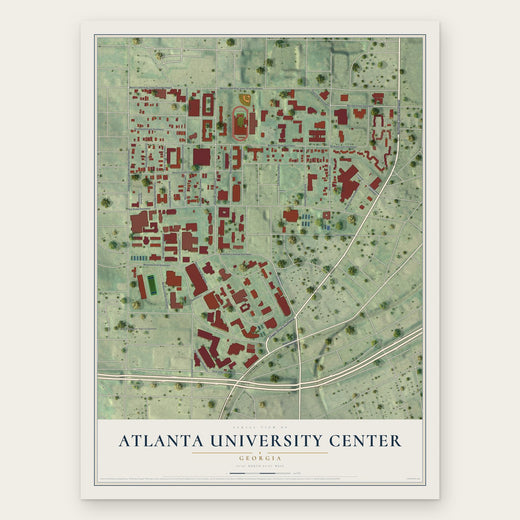 Atlanta University Center, Georgia map print, the full design