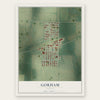 Gorham, Kansas map print, the full design