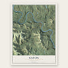 Eaton, Pennsylvania map print, the full design
