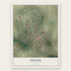 Shiner, Texas map print, the full design