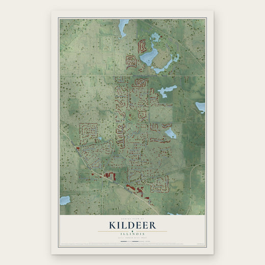 Kildeer, Illinois map print, the full design