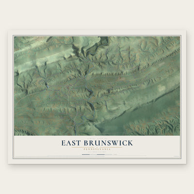 East Brunswick, Pennsylvania map print, the full design