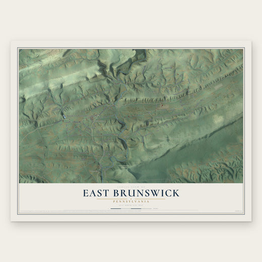 East Brunswick, Pennsylvania map print, the full design