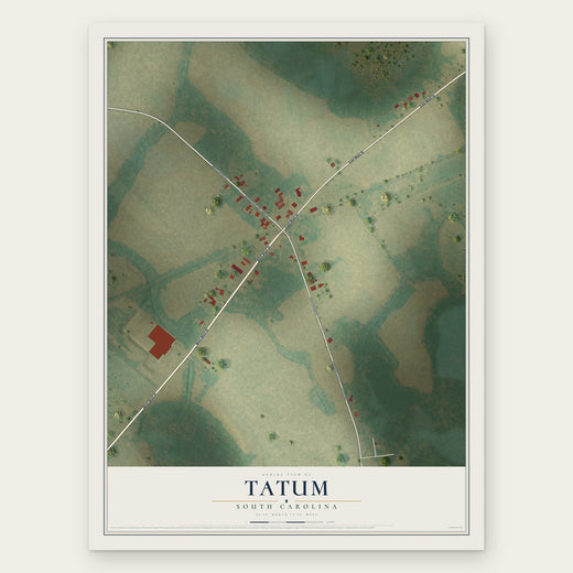 Tatum, South Carolina map print, the full design