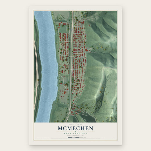 McMechen, West Virginia map print, the full design