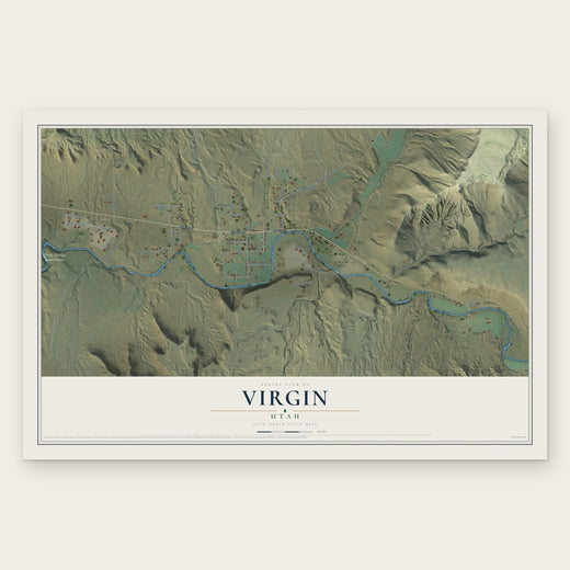 Virgin, Utah map print, the full design