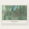 Hillsdale, New Jersey map print, the full design