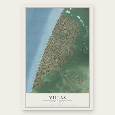 Villas, New Jersey map print, the full design
