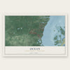 Ocean, Ocean County, New Jersey map print, the full design