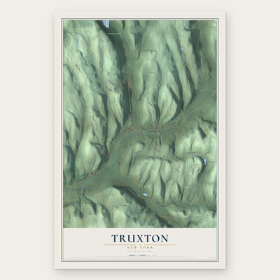 Truxton, New York map print, the full design
