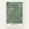 Ferdinand, Indiana map print, the full design