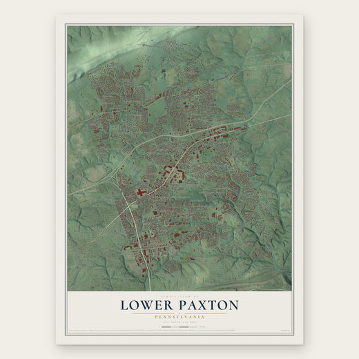 Lower Paxton, Pennsylvania map print, the full design
