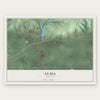 Alma, Arkansas map print, the full design