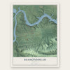 Diamondhead, Arkansas map print, the full design