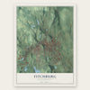Fitchburg, Massachusetts map print, the full design