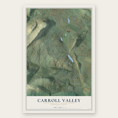 Carroll Valley, Pennsylvania map print, the full design