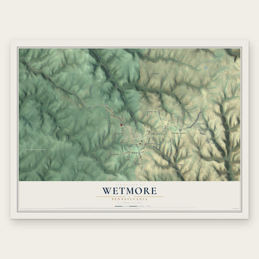 Wetmore, Pennsylvania map print, the full design