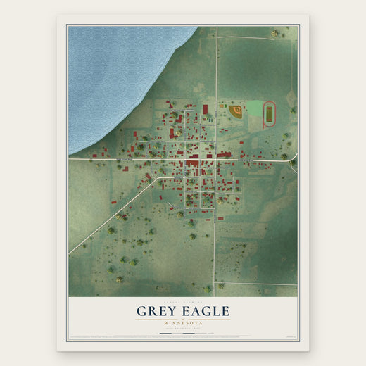 Grey Eagle, Minnesota map print, the full design