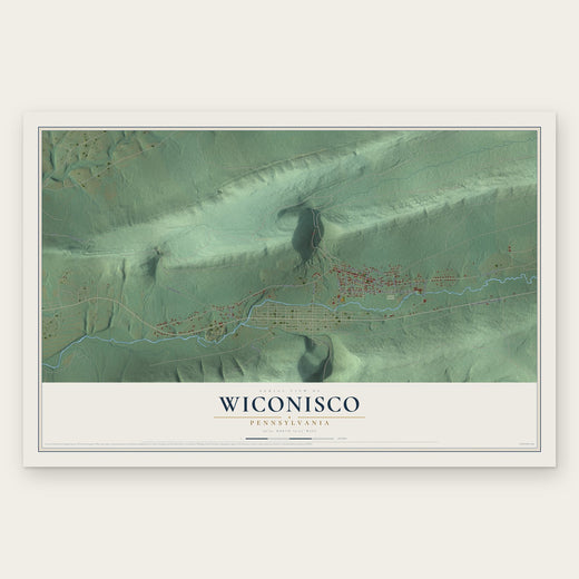 Wiconisco, Pennsylvania map print, the full design