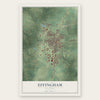 Effingham, Illinois map print, the full design