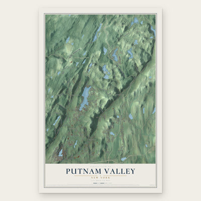 Putnam Valley, New York map print, the full design