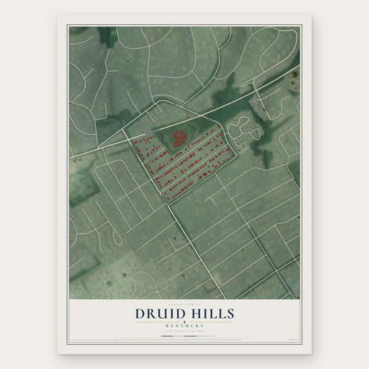 Druid Hills, Kentucky map print, the full design