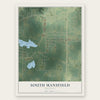 South Mansfield, Louisiana map print, the full design