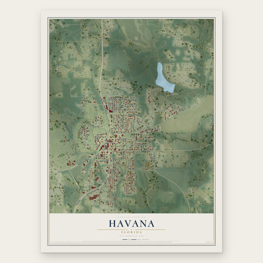 Havana, Florida map print, the full design
