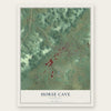 Horse Cave, Kentucky map print, the full design