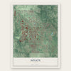 Solon, Ohio map print, the full design