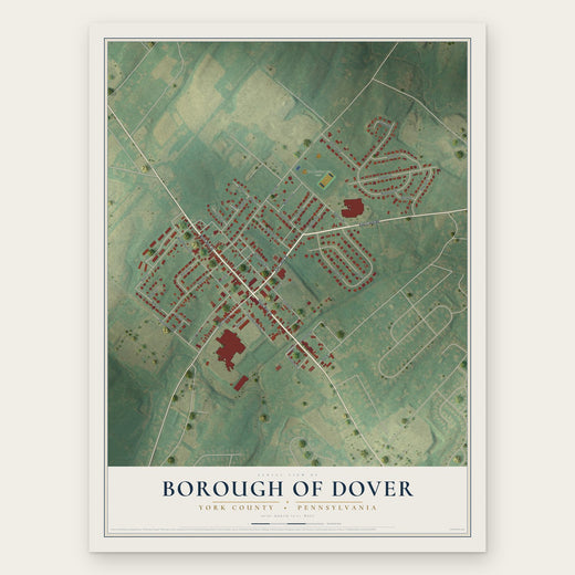 Borough of Dover, York County, Pennsylvania map print, the full design
