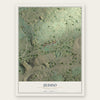 Jeddo, Pennsylvania map print, the full design