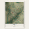 Calvert, Texas map print, the full design