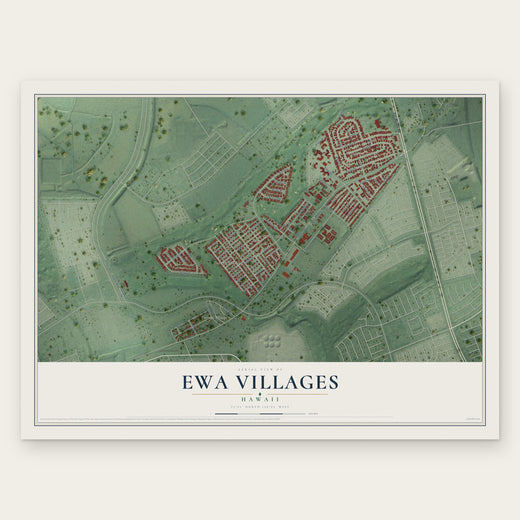 Ewa Villages, Hawaii map print, the full design