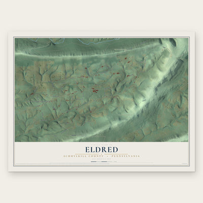 Eldred, Schuylkill County, Pennsylvania map print, the full design
