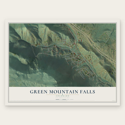 Green Mountain Falls, Colorado map print, the full design